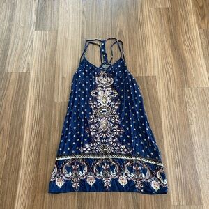 Dark Blue Patterned Dress